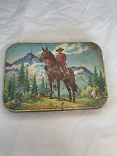 Canadian Mounty Horse Throne’s Vintage Toffee Tin Leeds England picture