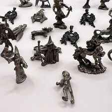 Antique Collectible Art Magic Mythical Mystical Pewter Tin Figures Statues picture