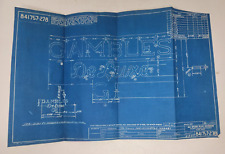 ANTIQUE AC SPARK PLUG Original Blueprint Authentic Dated 1937 - Gambles De Luxe picture