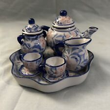 Miniature Floral Tea Set - 10 Pieces-Ceramic picture