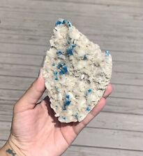 Cavansite Crystal Specimen On Stilbite Pentagonite 266 Grams Blue Crystal picture