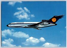 Airplane Postcard Lufthansa Airlines Boeing 727 Europa Jet With Plane Stats BJ12 picture