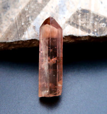 RARE AAAAA SALMON PINK  BRAZILIAN IMPERIAL TOPAZ TERMINATED GEM CRYSTAL 5.50cts picture