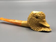Wild Duck  Figure  pipe Handmade Block Meerschaum-NEW Custom Made CASE#1729 picture