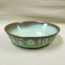 Vintage FRANKOMA Pottery Prairie Green Aztec Serving Dish 7.5x2