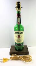 JAMESON IRISH WHISKEY Liquor Bottle TABLE LAMP Light Wood Base Bar Lounge Decor picture