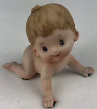Vintage Inarco Bisque Baby Boy Figurine Japan Naked Crawling picture