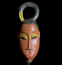African mask antiques tribal art Face vintage Wood Original west Guro Gu-8646 picture