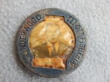 Vintage Underwood Elliot Fisher Co Employee Picture Badge Button Estate Find picture