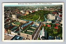 Hartford CT-Connecticut, Aerial Of City Area, Antique Vintage c1934 Postcard picture