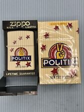 1997 Politix Join The Party Cream Matte Zippo Lighter NEW Collectible Pack Empty picture