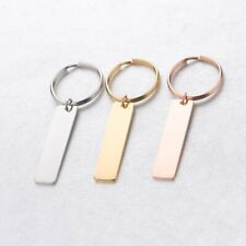 Free Engrave Stainless Steel Keychain Personalized Custom Engraved Letter Name picture