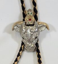 Rare Vintage Bolo Tie Royal Order of Jesters ROJ Riding Longhorn Bull Cattle  picture