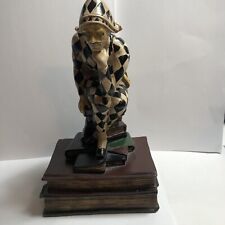 Vintage Harlequin Jester Joker French Bookend (1) Hand Painted Art Deco picture