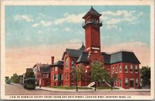 c1920s Newport News, Virginia Postcard WARWICK COUNTY COURT HOUSE / Street View picture