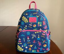 *NEW* Disney Parks 2024 Loungefly Mickey Minnie Figment 4 Parks Backpack picture