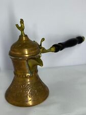 Jug Vintage Copper/Brass Art Made Solid Decor Original Raer Lidded handle Water picture