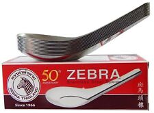 Zebra Thai Chinese Asian Stainless Steel Rice Soup Spoon (12 Pack), Silver picture