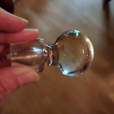Vintage Clear Glass Crystal Round Decanter Stopper Only Medium Size picture