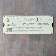 Vintage Raychem Slide Rule Capacitance - Impedance Calculator 1963 Coaxial Cable picture