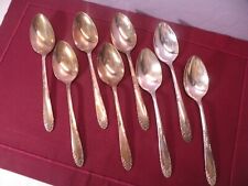 Set Of 8 Oneida Silver English Garden Place Oval Soup Spoons 7 1/4 GE3 picture