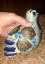Vintage Mexican Tanola Hand-Painted Pottery Bird Quail Figurine Signed picture