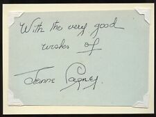 Jeanne Cagney d1984 signed autograph auto 3x5 Cut American Stage & Film Actress picture