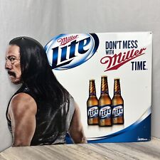 Rare Miller Light Beer Sign Tin Miller Danny Trejo, Machete Don’t Mess With picture