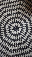 Pre civil war antique indigo with chrome overlay radiating star quilt picture