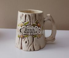Vintage Busch Gardens Faux Wood White Ceramic Coffee/Tea Mug/Cup Treasure Craft picture