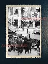 1940s MARKET STEPPED CENTRAL PEDDER STREET Scene Vintage Hong Kong Photo 1801 picture