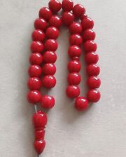  Islamic Prayer Ottoman Cherry  Bakelite Catalin Rosary.13x14mm.33 beads.Tasbih picture