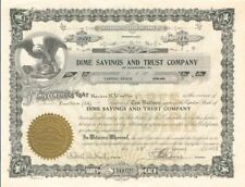 Dime Savings and Trust Co. - Stock Certificate - Banking Stocks picture