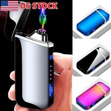 USB Rechargeable Electric Lighter Dual Arc Flameless Windproof Electric Plasma picture
