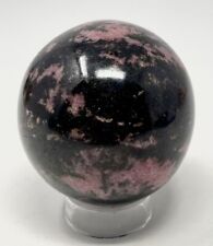 481g Natural Pink Rhodonite Sphere Quartz  Crystal Ball HEALING Stand Included picture