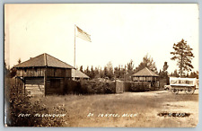 RPPC Vintage Postcard - St. Ignace, Michigan - Fort Algonquin - Real Photo picture