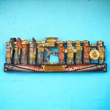 Vintage Circa 1970 Balinese Polychrome Wooden Processional Panel picture