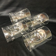 Joyjolt Single Clear Glass Tealight Candle Holders Centerpiece - Set Of 4 picture