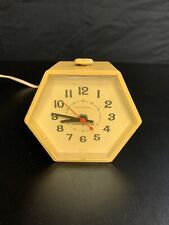 Vintage General Electric  Alarm Clock Works Model 7386-2 USA Plastic Hexagon  picture