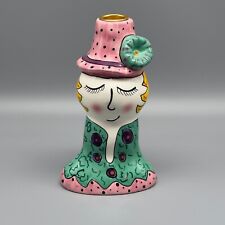 Vintage Pati - Susan Paley by Ganz Colorful Candlestick 6.5
