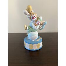 Acrobat Circus Clown Figurine Holding Balloons Sitting On Ball Multicolor picture