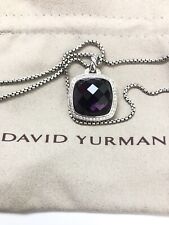 David Yurman Sterling Silver 17mm Albion Amethyst& Diamonds 18