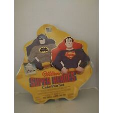 Vintage 1981 Wilton Superman/Batman D.C. Comic Super Hero Cake Pan Set Complete picture