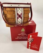 Longaberger 2013 Christmas Tree Trimming Red Small Plaid Tidings Basket 15th Ed. picture