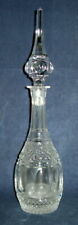 ABC WHEEL CUT CRYSTAL DECANTER and Beveled OBELISK Stopper WOW picture