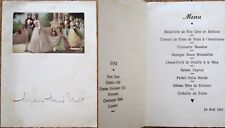 Menu: French 1937 Wedding Scene & Wine List 3- Chablis '26/Chateau Houissant '12 picture
