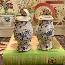 Lenox~SUMMER ENCHANTMENT~Salt & Pepper~Holloway~Hand Decorated/24K Accents~NICE picture