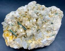 1752 Gr. Green Tourmaline, Apatite, Aquamarine, Mica, Quartz, Albite Crystals On picture