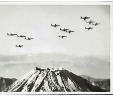1952 Press Photo USAF Flight of F-80 Shooting Stars Over Mt. Fuji in Japan picture