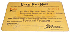 1935 NICKEL PLATE ROAD NKP EMPLOYEE PASS #19371 picture